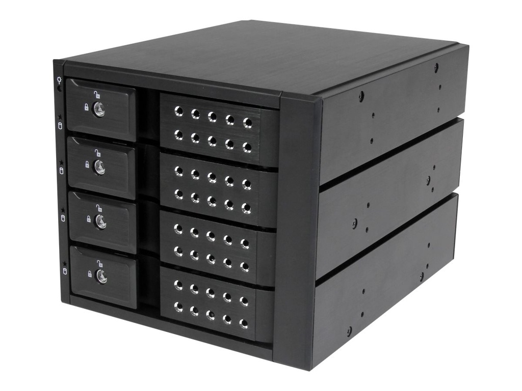 [HSB4SATSASBA] StarTech.com 4-fach 3,5 trägerloser SATA Festplatten Aluminium Wechselrahmen/Backplane - 4 Bay 3,5 Zoll (8,9cm)