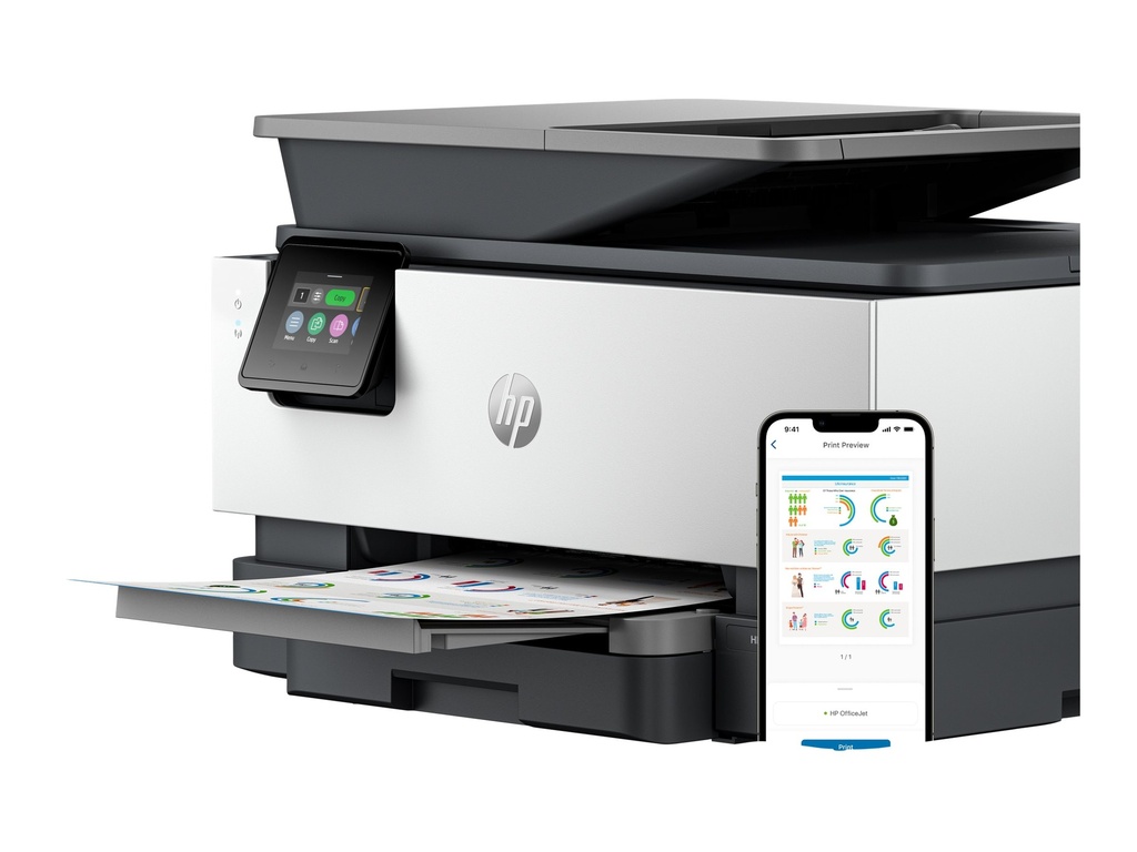 HP Officejet Pro 9122e All-in-One - Multifunktionsdrucker - Farbe - Tintenstrahl - Legal (216 x 356 mm)