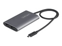 StarTech.com Thunderbolt 3 auf Dual DisplayPort Adapter DP 1.4 - Dual 4K 60Hz oder Single 8K/5K TB3 zu DP Adapter - Mac/Windows - USB / DisplayPort-Adapter - USB-C (M)