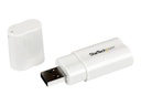 StarTech.com USB Audio Adapter - USB auf Soundkarte in weiß - Soundcard mit USB (Stecker)