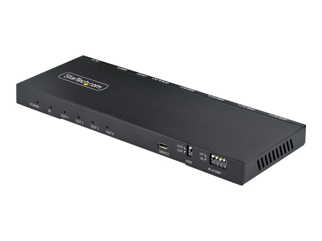 StarTech.com 4-Port 4K HDMI Splitter 1x4, 4K
