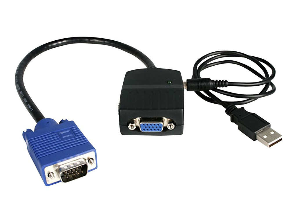 StarTech.com Startech 2 Port VGA Video Splitter - Monitor Splitter Kabel mit Stromversorgung über USB - 1 x VGA (Stecker)