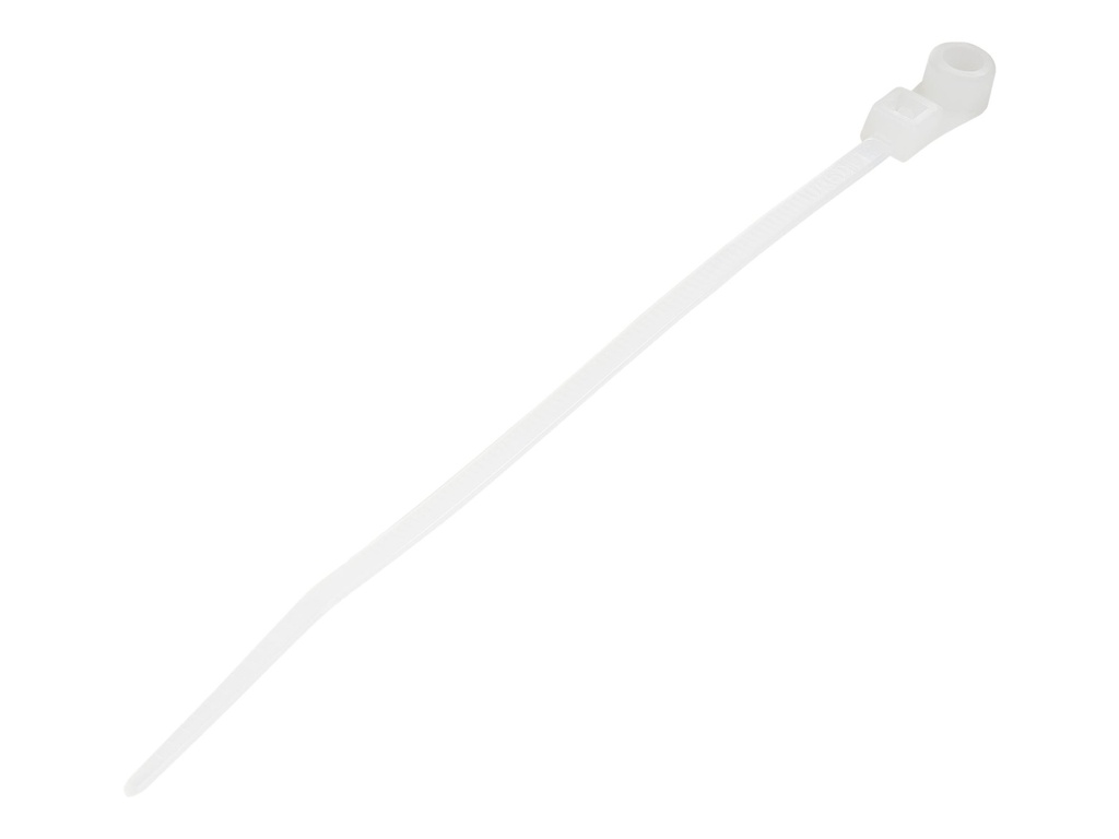 StarTech.com Kabelbinder mit Öse - 100x2 mm, weiß, 100 Stück - Kabelbinder - 10.16 cm - weiß - TAA-konform (Packung mit 100)