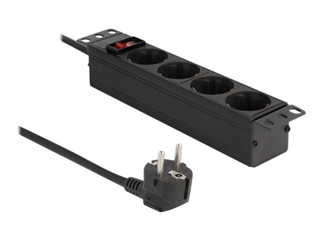 [66817] Delock Steckdosenleiste (Wandmontage) - AC 220-250 V - 3500 Watt - Eingabe, Eingang power CEE 7/7 - Ausgangsanschlüsse: 4 (4 x CEE 7/3)