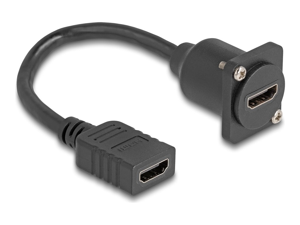Delock D-Typ HDMI Kabel Buchse zu schwarz - Kabel - Digital/Display/Video