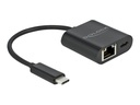 Delock Netzwerkadapter - USB-C 3.2 Gen 1 - Gigabit Ethernet x 1 + USB-C (nur Strom)