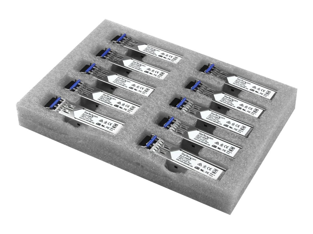 StarTech.com Startech Gigabit LWL SFP Transceiver Modul - Cisco GLC-LH-SM kompatibel - SM/MM LC - 550m - Mini GBIC 10er Pack - 1000Base-LX/LH - SFP (Mini-GBIC)-
