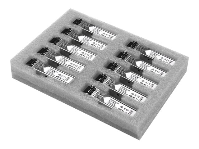 StarTech.com Startech Gigabit LWL SFP Transceiver Modul - Cisco GLC-SX-MM kompatibel - MM LC - 550m - Mini GBIC 10er Pack - 1000Base-SX - SFP (Mini-GBIC)-