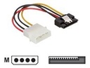 Delock Netzteil - SATA-Stromstecker (M) zu interne Stromversorgung, 4-polig (M)