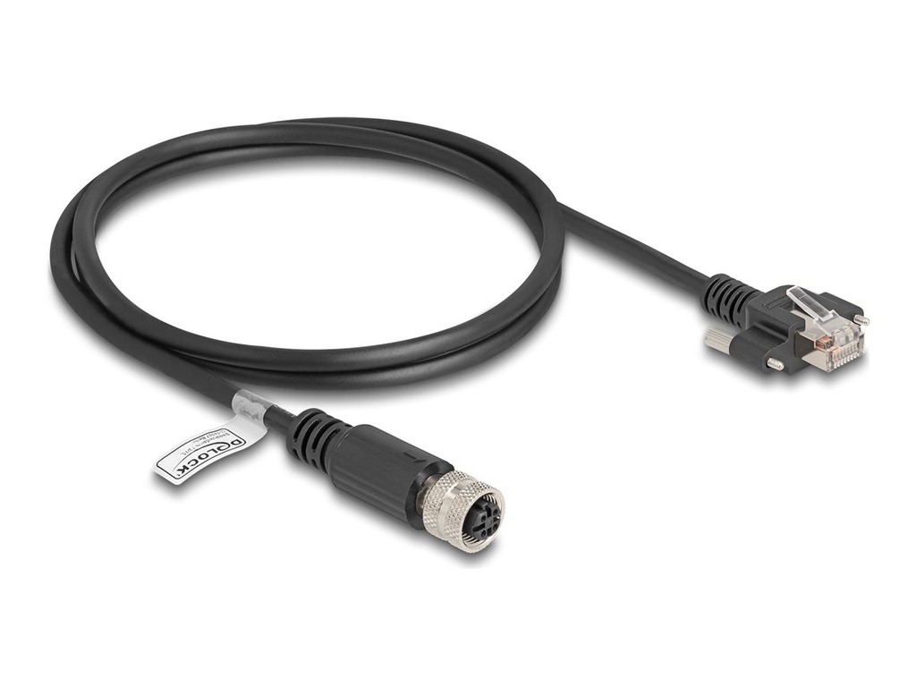 Delock Netzwerkkabel - 4-polig M12-D (W) zu RJ-45 (M)