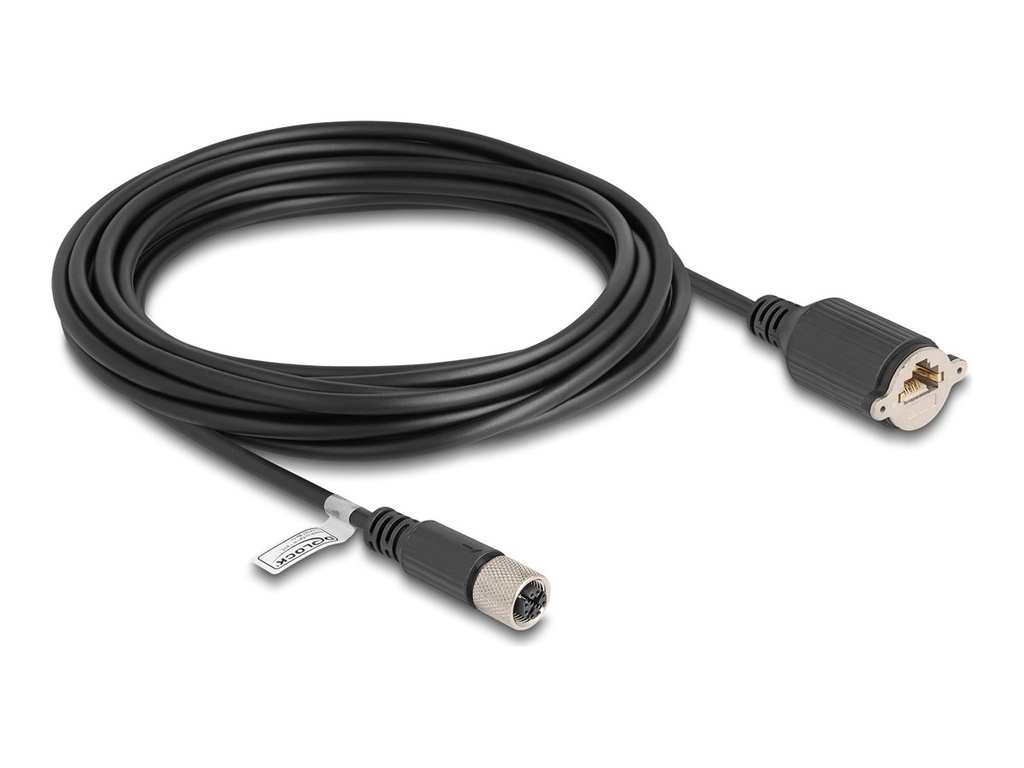 Delock Netzwerkkabel - 8 pin M12-X (W) zu RJ-45 (W)