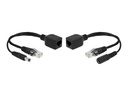 Delock Passive PoE Adapter Set RJ45 DC 5.5 x 2.5 mm - Power Injector - Schwarz (Packung mit 2)