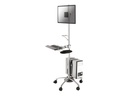 Neomounts FPMA-MOBILE1800 Mobiler Arbeitsplatz 10-27" - Silber - Multimedia-Wagen - Aluminium - 6 kg - 25,4 cm (10") - 68,6 cm (27")