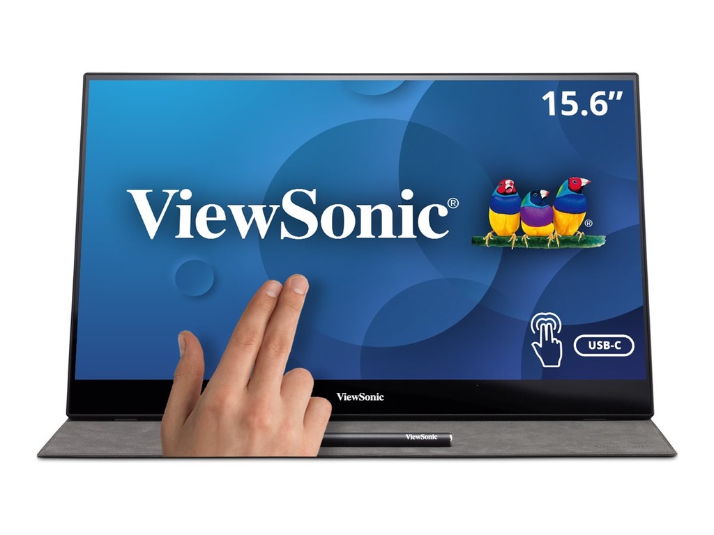 ViewSonic TD1655 - LED-Monitor - 40 cm (16") - tragbar - Touchscreen - 1920 x 1080 Full HD (1080p)