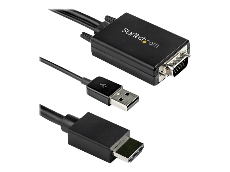 StarTech.com 2m VGA auf HDMI Adapter mit USB-Audio - 1080p - Adapterkabel - USB, HD-15 (VGA)