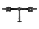 StarTech.com Dual-Monitor-Arm Halterung - Für bis zu 27-Zoll-Monitore - Flaches Design - Tischhalterung oder Tüllenloch-Monitorhalterung - Aufstellung - für 2 Monitore - Kunststoff, Aluminium, Stahl - Schwarz - Bildschirmgröße: 33-68.6 cm (13"-27")