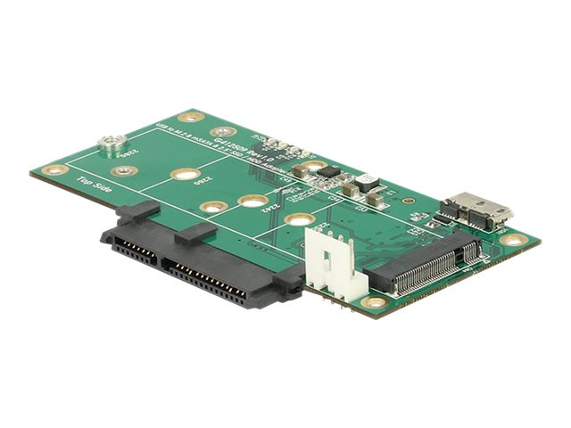Delock Speicher-Controller - mSATA, M.2 - M.2 Card / SATA 6Gb/s / mSATA - USB 3.1 (Gen 2)