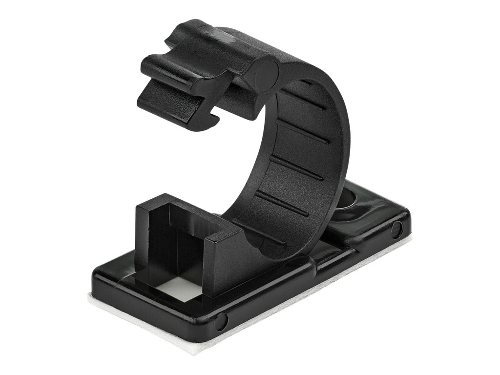 [CBMCC2] StarTech.com 100 Selbstklebende Kabelklemmen Mittel - PC Kabelmanagement/Kabelhalterung - Kabel Organisator - Netzwerk/USB/Ethernet Kabelclips - Nylonklemme UL/94V-2 Brandklasse - Schwarz (CBMCC2)