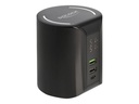 Delock Ladeschale für induktives Laden / Netzteil - 58 Watt - 3 A - Fast Charge, PD - 3 Ausgabeanschlussstellen (2 x USB, USB-C)