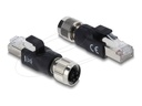 Delock Netzwerkadapter - 8 pin M12-X (W) zu RJ-45 (M)