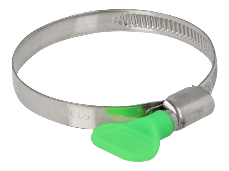 Delock Schlauchschelle - geeignet für 50 - 70 mm Schlauch - grün (Packung mit 10)