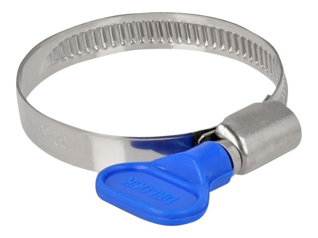 [19448] Delock Butterfly - Schlauchschelle - geeignet für 32 - 50 mm Schlauch - Blau (Packung mit 10)