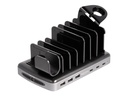 Delock Ladestation + AC-Netzteil - 112 Watt - 6 A - PD - 6 Ausgabeanschlussstellen (3 x USB Typ A, 3 x USB-C)