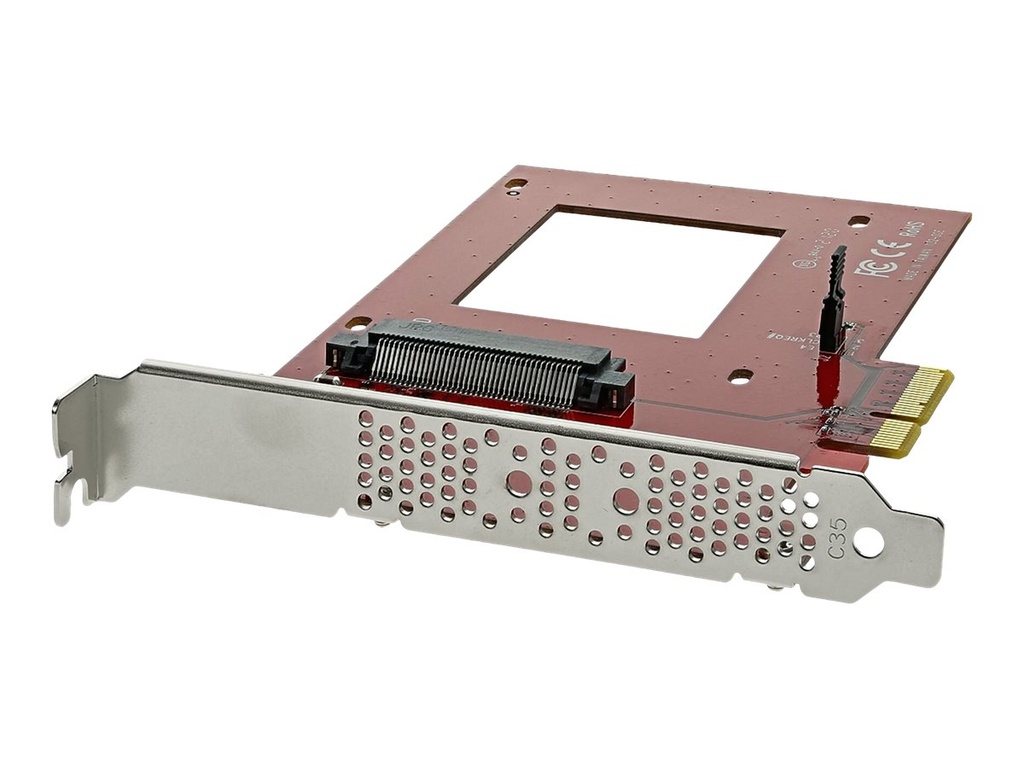 StarTech.com U.2 auf PCIe Adapter für 2,5" U.2 NVMe SSD - SFF 8639 - 4x PCI Express 3.0 - NVMe PCIe Adapter - U.2 PCIe Karte - Schnittstellenadapter - 2.5" (6.4 cm)
