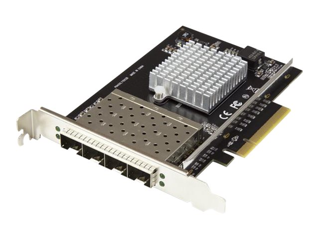 StarTech.com Startech Quad Port 10G SFP+ Netzwerkkarte - Intel XL710 Open SFP+ Converged Adapter - PCIe 10 Gigabit Ethernet Server NIC - 10GbE LWL LAN Karte - Dell PowerEdge HPE ProLiant (PEX10GSFP4I)