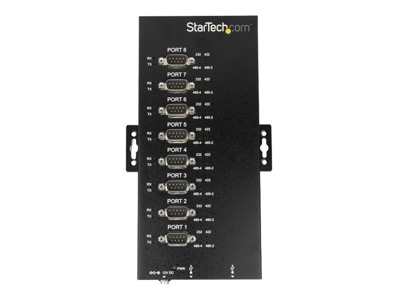 StarTech.com Startech 8 Port Serieller Hub, USB auf RS232/RS485/RS422 Adapter - Industrieller USB 2.0 auf DB9 Konverter Hub - IP30 Schutzklasse - Hutschienenmontierbar, 15kV ESD Schutz (ICUSB234858I)