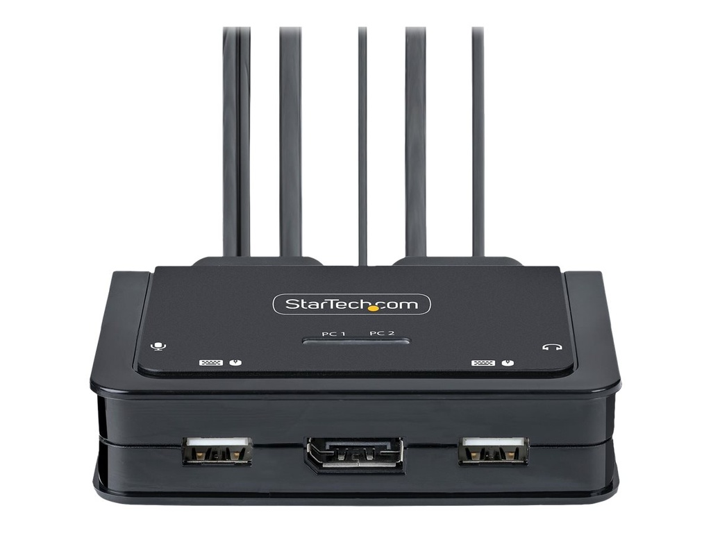StarTech.com 2-Port USB-C Kabel KVM Switch, 4K60Hz