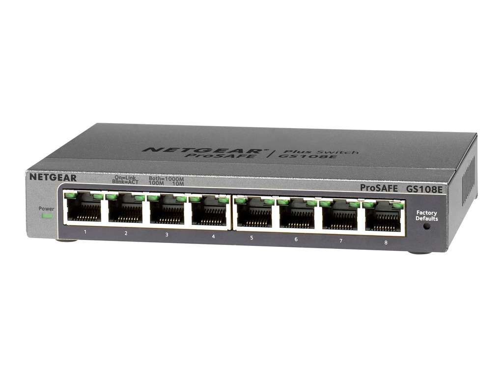 Netgear Plus GS108Ev3 - Switch - unmanaged