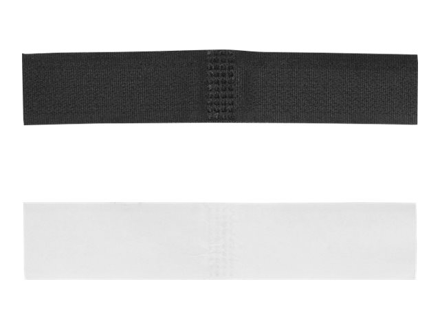 Delock Kabelhalter - selbstklebend, L 110 mm x W 20 mm - 11 cm - Schwarz (Packung mit 10)