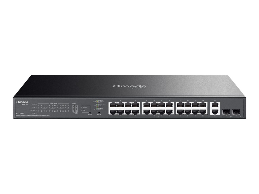 TP-LINK Omada ES228GP V1 - Switch - managed - 26 x 10/100/1000 (PoE+)