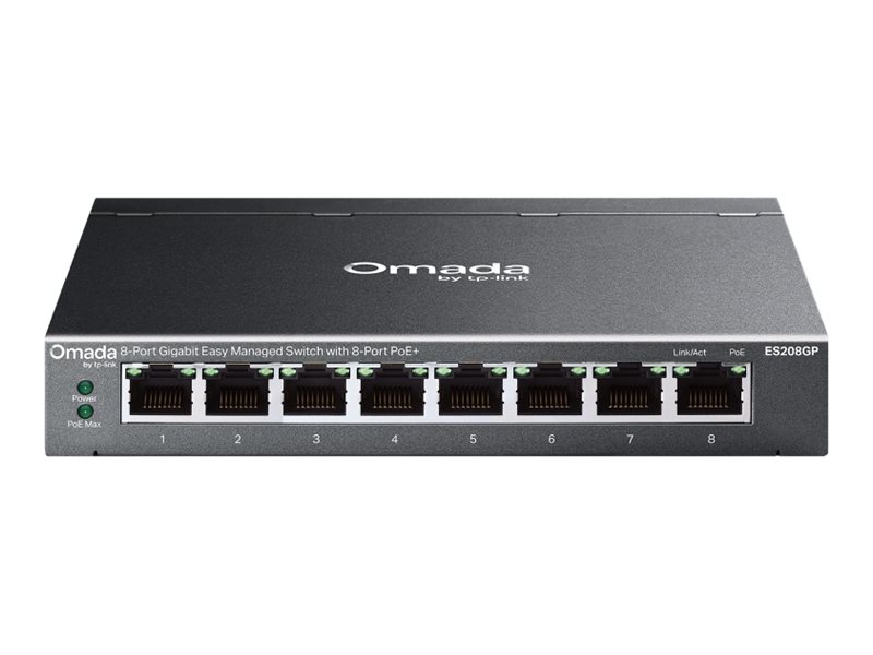 TP-LINK Omada ES208GP V1 - Switch - managed - 8 x 10/100/1000 (PoE+)
