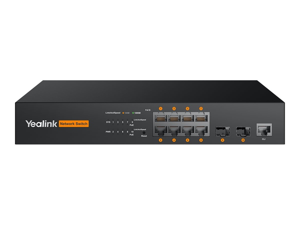 Yealink RCH80 - Switch - L2+ - managed - 8 x 10/100/1000 (PoE+)