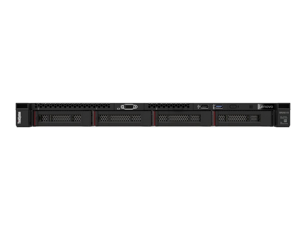 [7DCL100GEA] Lenovo ThinkSystem SR250 V3 7DCL - Server - Rack-Montage - 1U - 1-Weg - 1 x Xeon 6353P / 2.7 GHz - RAM 32 GB 8.9 cm (3.5")