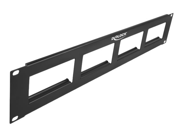 Delock Patch Panel - Rack montierbar - Schwarz - 2U - 48.3 cm (19")