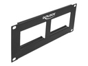 Delock Patch Panel - Rack montierbar - Schwarz - 2U - 25.4 cm (10")