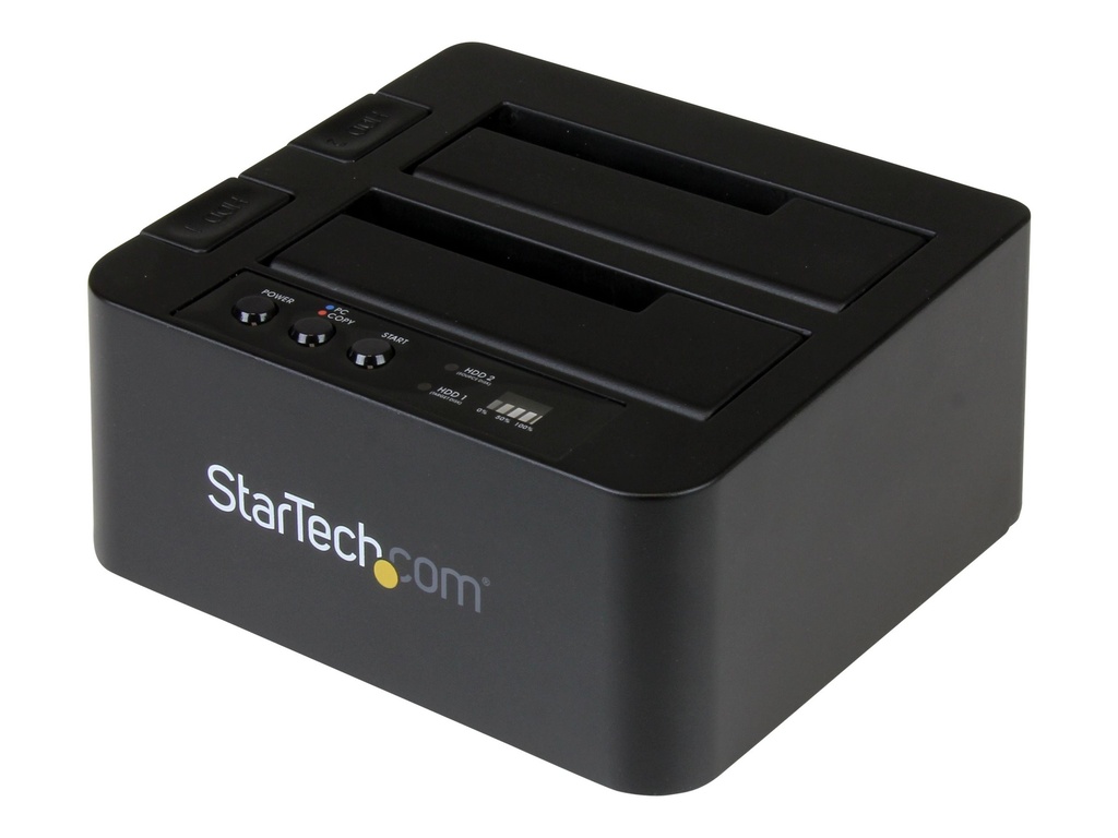 StarTech.com Selbständiger Festplatten-Kopierer, USB HDD Duplikator/Dock - Festplattenduplikator - 2 Schächte (SATA-300)