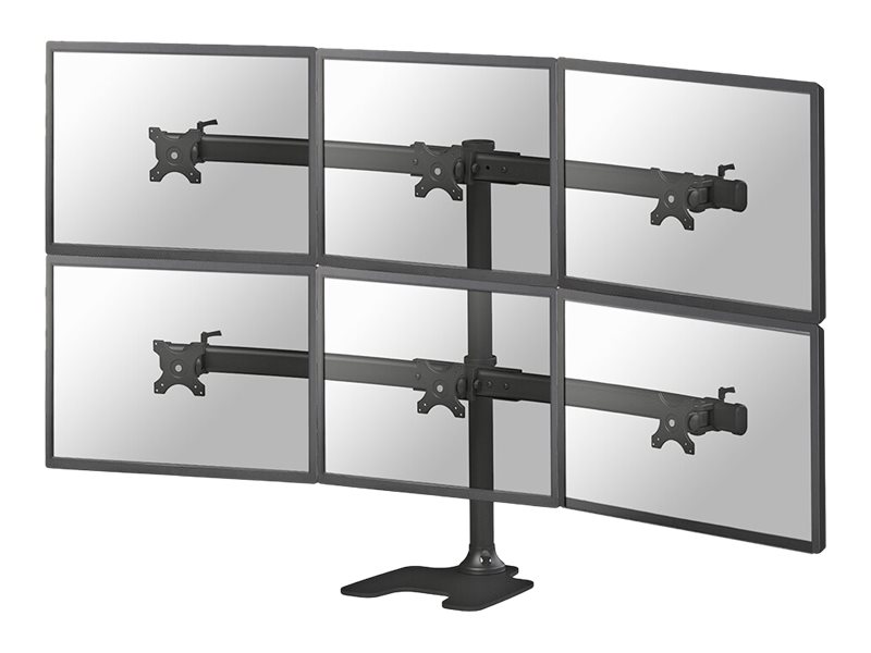 Neomounts FPMA-D700DD6 - Aufstellung - für 6 LCD-Displays - Schwarz - Bildschirmgröße: 25.4-68.6 cm (10"-27")