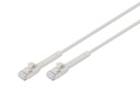 DIGITUS CAT 6A F-FTP abwinkelbares Patchkabel, Kupfer, 0,3 m, grau