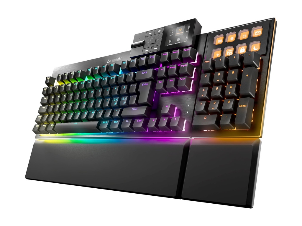 Be Quiet! Dark Mount - Tastatur - 100% - mit Mediendock, customizable display keys