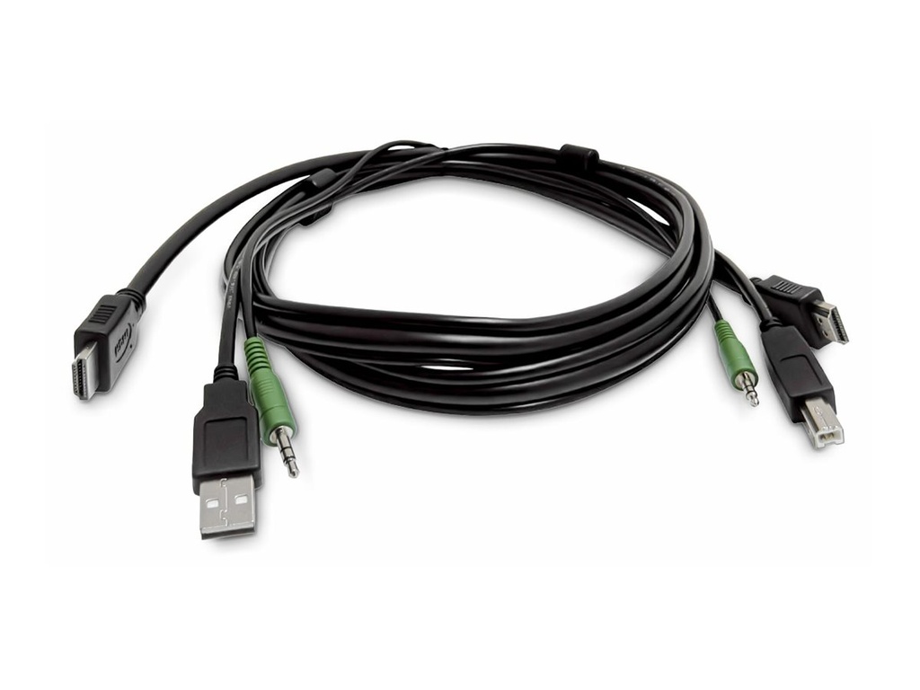 StarTech.com Adapterkabel - TAA-konform - HDMI, USB Typ A, 3,5 mm Audioanschluss männlich zu HDMI, USB Type B, 3,5 mm Audioanschluss männlich