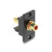 Delock Panel Mount Cinch Buchse zu vergoldet rot schwarz