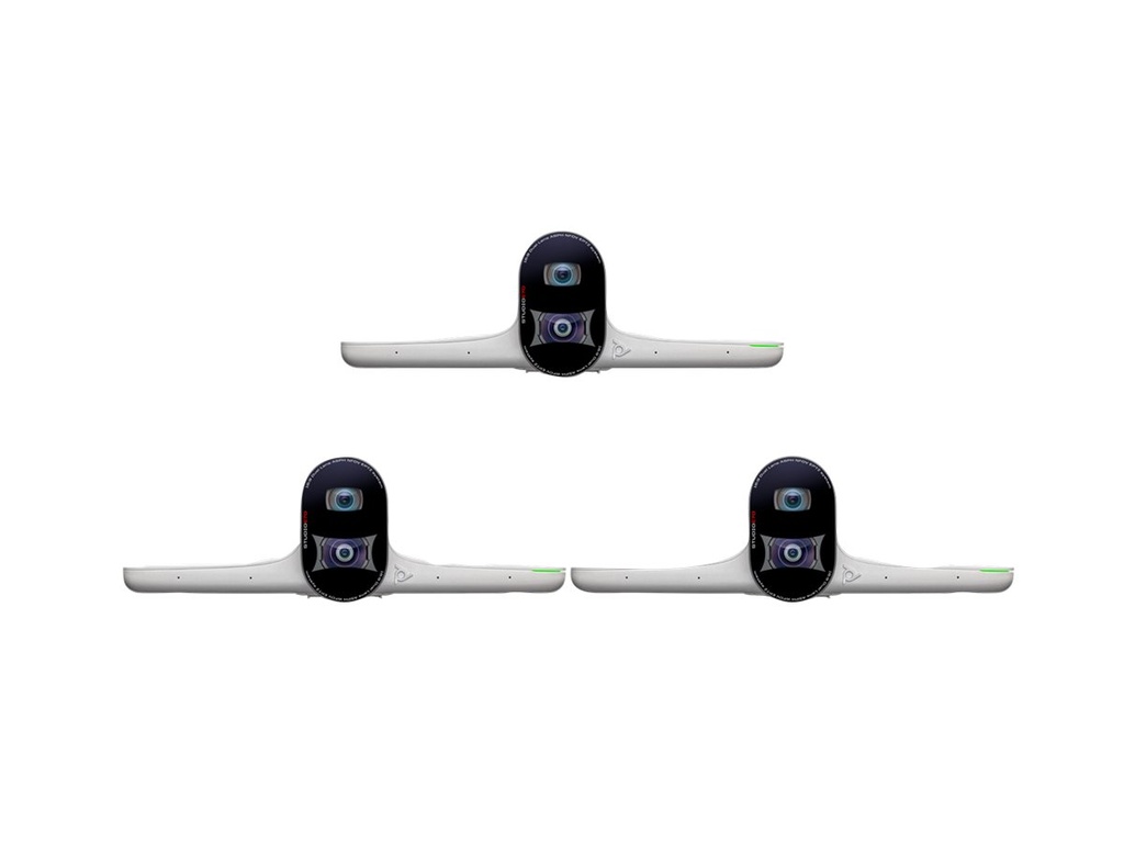 [9J6A5AA] Poly HP Poly Studio E70 - Zoom Room Intelligent Director Camera Kit - Videokonferenz-Leiste - Certified for Zoom Rooms Intelligent Director - weiß - power adapter included (Packung mit 3)