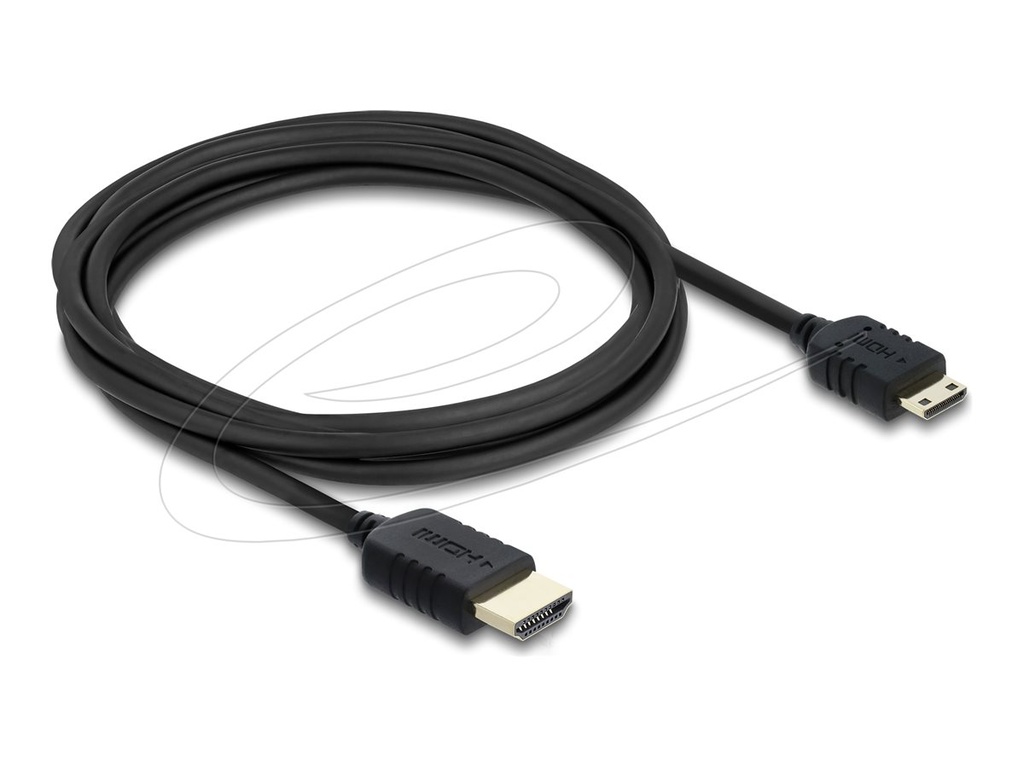 Delock High Speed - HDMI-Kabel - HDMI männlich zu 19-poliger Mini-HDMI männlich - 3 m - dreifach abgeschirmtes Koaxialkabel - Schwarz - 8K60Hz (7680 x 4320)
