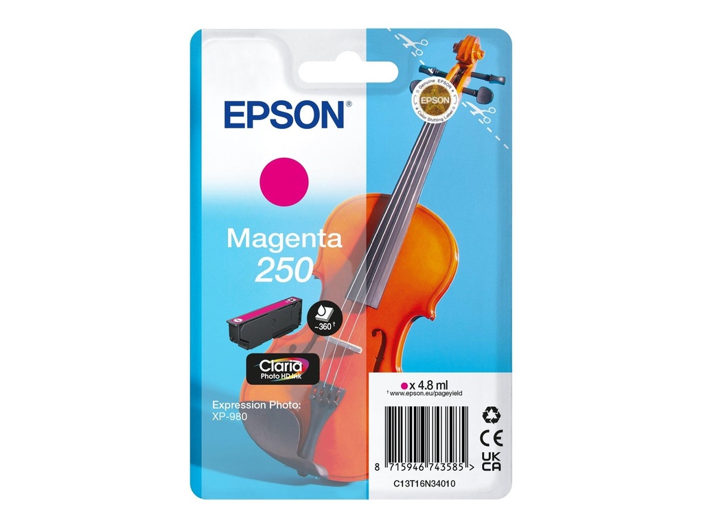 [C13T16N34010] Epson 250 - 4.8 ml - Magenta - original - Blisterverpackung