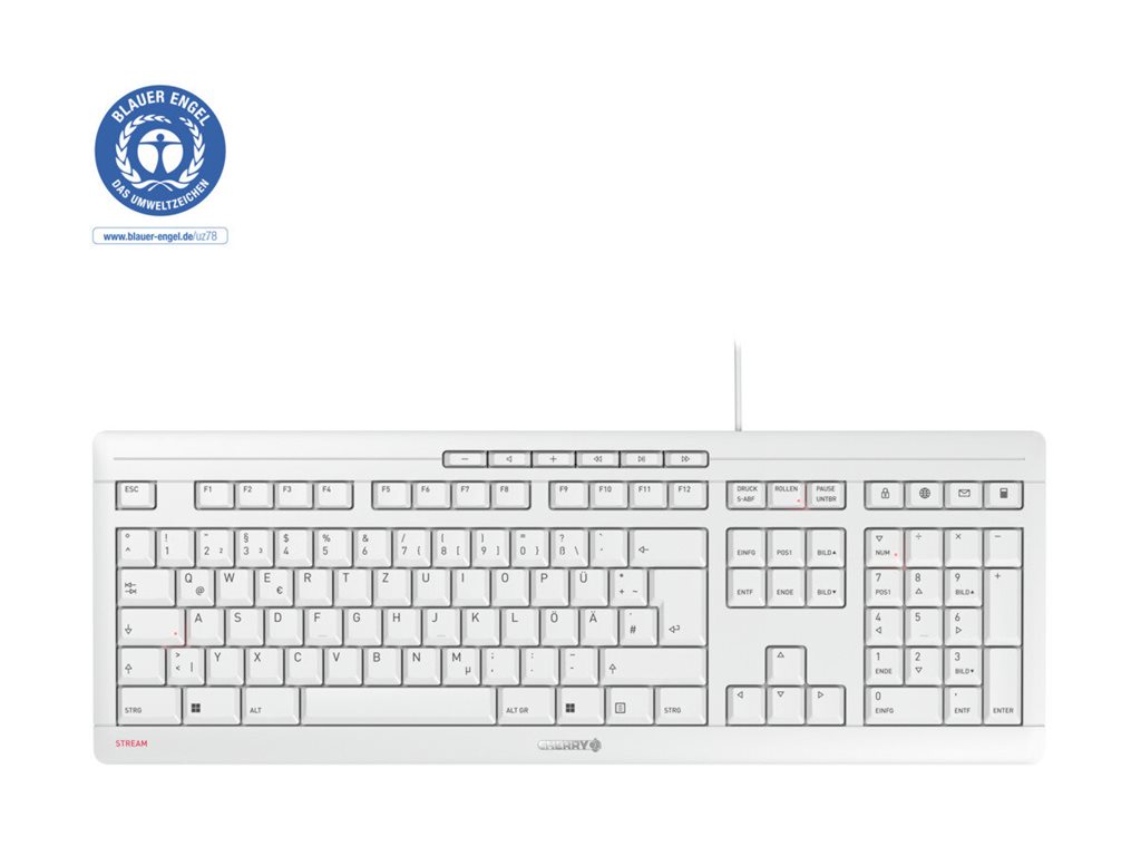 [JK-8500HU-0] Cherry STREAM KEYBOARD - Tastatur - 100% - full