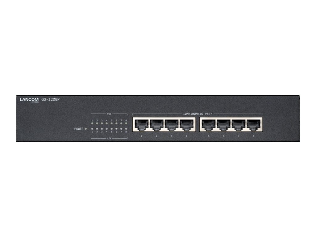 Lancom GS-1208P - Switch - unmanaged - 8 x 10/100/1000 (PoE+)